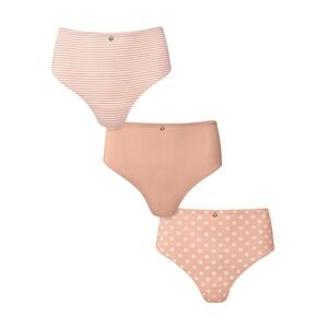 Pearl by Venus Women's Retro Thong 3-Pack Sensual Sensations Panties - XXL 18